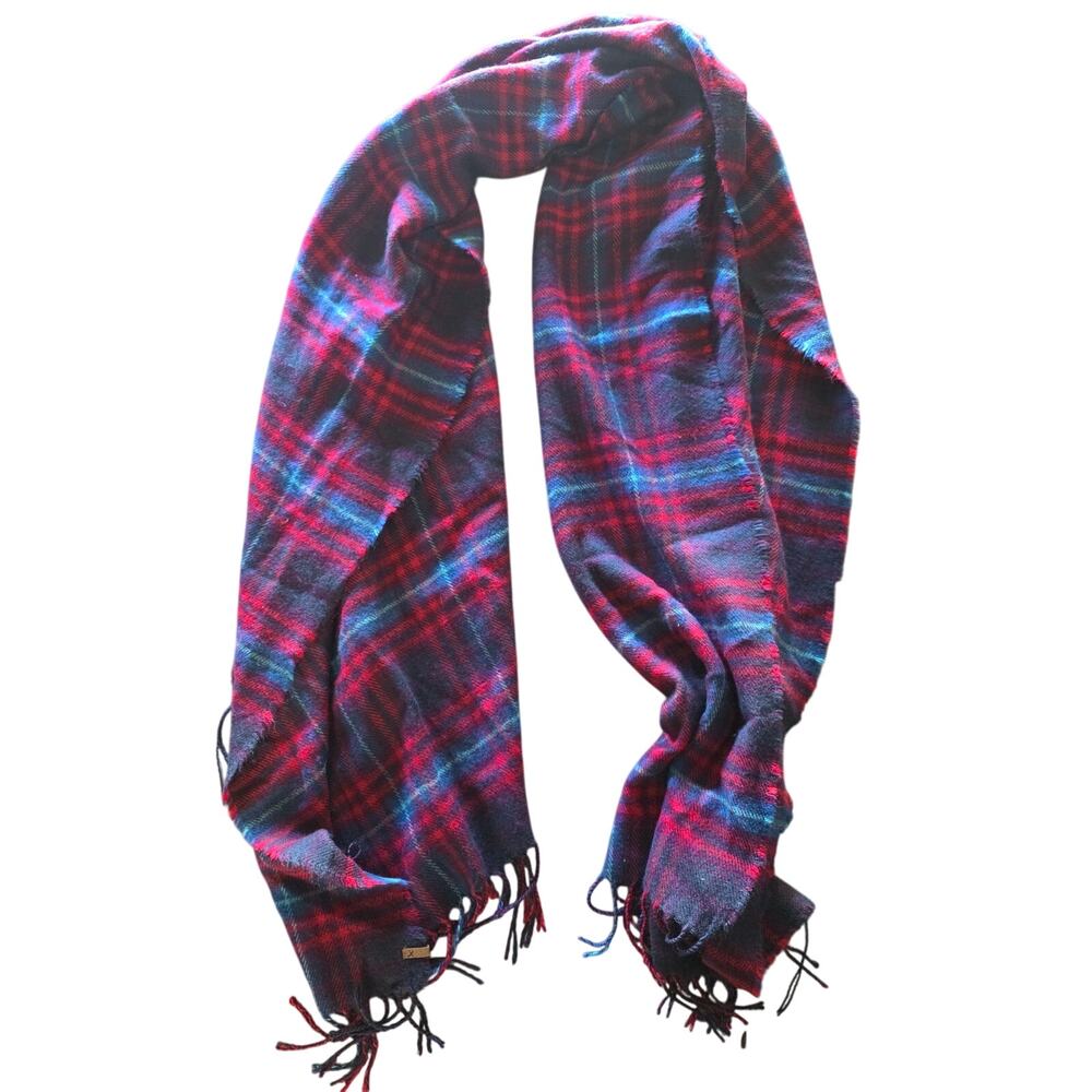 Eddie Bauer Fringe Rectangle Scarf Multicolor 80Lx26W Super Soft Winter Fall